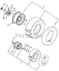 Toro 91-20KS02 (D-200) - Toro Lawn Tractor (1979) Wheels And Tires