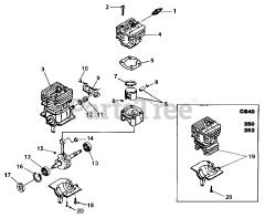Homelite 252 (UT-10733) - Homelite Chainsaw Engine Internal