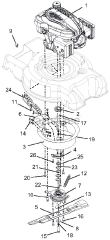Ariens 911177 (LMSP) - Ariens Razor 21" Self-Propelled Walk-Behind Mower, BBC (SN: 028112 - 034999)