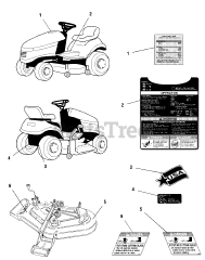 Simplicity 1692354 - Simplicity Regent Lawn Tractor, 14hp Decals - Safety &amp; Common