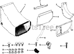 White Outdoor 190-067-190 - White Outdoor Top Discharge Grass Catcher (1987)