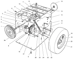 Toro 38062 (622) - Toro 22" Snow Thrower (SN: 099000001 - 099999999) (1999) Traction Assembly