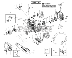 Poulan P 4018 WT (952802036) - Poulan Chainsaw (2012-01)