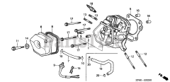 Honda GX390 K1 QDW9 (GCAA) - Honda Engine, Made in Japan (SN: GCAA-2000001 - GCAA-3399999) CYLINDER HEAD