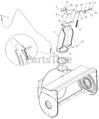 Gravely 885912 - Gravely Pro-QXT 32" Snow Blower Attachment (SN: 000101 - 000999)