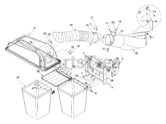 MTD OEM-190-103 - MTD Twin Bagger Assembly (2002)