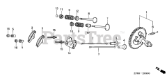 Honda GX390 K1 QDW9 (GCAA) - Honda Engine, Made in Japan (SN: GCAA-2000001 - GCAA-3399999) CAMSHAFT