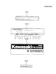 Kawasaki FA130D-BS07 - Kawasaki Engine LABEL