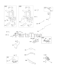 Briggs & Stratton 12D677-0115-E1 - Briggs & Stratton Vertical Engine Controls, Flywheel Brake, Governor Spring, Ignition