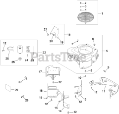 Toro 74923 TE (6000) - Toro 132cm Z Master Zero-Turn Mower, Side-Discharge Deck (SN: 290000001 - 290999999) (2009) Blower Housing Assembly Kohler CV730-3118