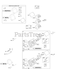 Briggs & Stratton 351447-1192-E1 - Briggs & Stratton Horizontal Engine Cylinder Head, Valves, Gasket Set - Valve