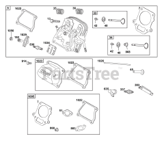 Briggs & Stratton 117432-0624-B1 - Briggs & Stratton Horizontal Engine Cylinder Head Group