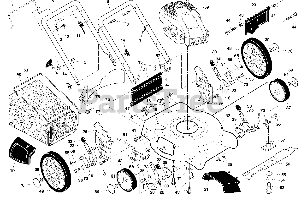 Poulan Pro PR 600N21RHC (96138000400) Poulan Pro WalkBehind Mower