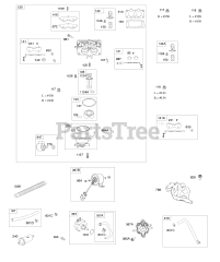 Briggs & Stratton 543477-0100-E1 - Briggs & Stratton Horizontal Engine Carburetor, Fuel Pumps