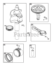Briggs & Stratton 61A277-0107-J1 - Briggs & Stratton Horizontal Engine Crankshaft Group