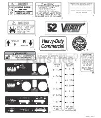 Scag STT61V-27CH - Scag Turf Tiger 61" Zero-Turn Mower, 27hp Kohler (SN: G4800001 - G4899999) Replacement Decals And Information Plates