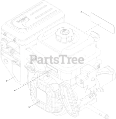 Toro 37780 (826 OE) - Toro 26" Power Max Snow Thrower (SN: 316000001 - 316999999) (2016) Engine Decal Assembly