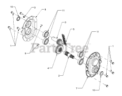 Cub Cadet 353 (190-353-100) - Cub Cadet 45" Snow Thrower Attachment att Sprocket Box Assembly