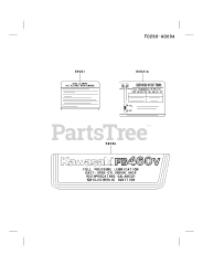 Kawasaki FB460V-HS14 - Kawasaki Engine LABEL