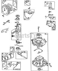 Briggs & Stratton 96722-3205-01 - Briggs & Stratton Vertical Engine Cylinder, Sump ,Drive Train