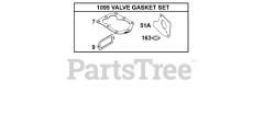 Briggs & Stratton 136217-1018-E1 - Briggs & Stratton Horizontal Engine Kits/Gasket Sets - Valve