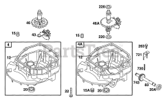 Briggs & Stratton 12S802-0892-01 - Briggs & Stratton Vertical Engine Sump Bases, Cams