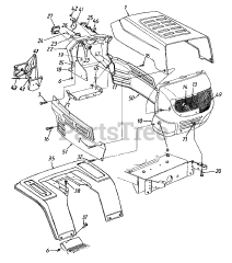 Huskee 13A6693G131 - Huskee Lawn Tractor (1998) (Tractor Supply) Hood (Style 3)