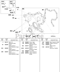 Briggs & Stratton 589447-0308-E2 - Briggs & Stratton Horizontal Engine Gear Cover, Governor Crank