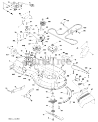 Poulan Pro PB 18VA46 (960420154-00) - Poulan Pro Lawn Tractor (2013-09) MOWER DECK / CUTTING DECK