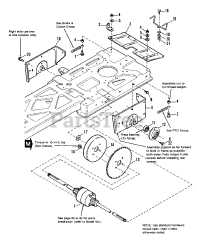 Simplicity 3110 E (1691537) - Simplicity Rear-Engine Riding Mower Engine &amp; Drive Group (Differential Section)