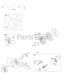 Briggs & Stratton 122012-0133-B1 - Briggs & Stratton Horizontal Engine Blower Housing, Electric Starter, Flywheel, Rewind Starter