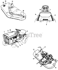Simplicity 5216 H (1690881) - Simplicity Lawn Tractor, 16hp