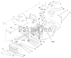 Toro 71196 (16-44 HXL) - Toro Lawn Tractor (SN: 079000001 - 079999999) (1997)