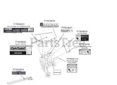 Cub Cadet CS 3310 (24A-424M709) - Cub Cadet Chipper/Shredder (2016) Label Map