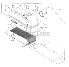 Cub Cadet 367 (190-367-100) - Cub Cadet Triple Rear Bagger Cover Assembly