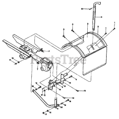 Troy-Bilt 12061 - Troy-Bilt Tuffy Rear-Tine Tiller (SN: 120610100101 & Above) HOOD DEPTH REDULATOR &amp; DRAG BAR