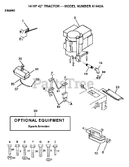 Electrolux/AYP X 1442 A - Electrolux/AYP Lawn Tractor (1993) ENGINE