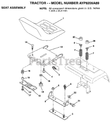 Electrolux/AYP 8209 A89 - Electrolux/AYP Lawn Tractor (1998) SEAT
