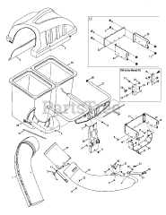 MTD 19A30003OEM - MTD Twin Rear Bagger Assembly (2011)