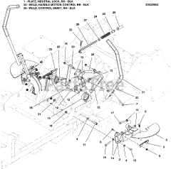 Ferris IS 2100Z (5901333) - Ferris IS2100Z Series 61" Zero-Turn Mower, 28hp Briggs & Stratton Motion Control Group - Handles &amp; Dampeners