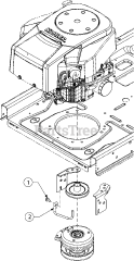 Cub Cadet RZT-L54 KH FAB (17CRCACA010) - Cub Cadet 54" RZT Zero-Turn Mower, Fab Deck, Kohler (2018) Clutch Keeper