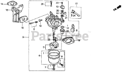 Honda EZ1400 A (EZEY) - Honda Generator, Made in Japan (SN: EZEY-1000001 - EZEY-9999999) CARBURETOR