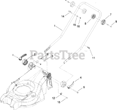 Toro 21027 - Toro 43cm Emotion Walk-Behind Mower (SN: 290003001 - 290999999) (2009) Lower Handle Assembly