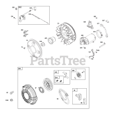 Briggs & Stratton 295347-0214-G1 - Briggs & Stratton Horizontal Engine Flywheel, Ignition, and Starter Group
