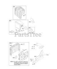 Briggs & Stratton 210432-0192-E9 - Briggs & Stratton Horizontal Engine Exhaust System