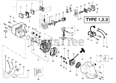 Weed Eater FL - Weed Eater Featherlite String Trimmer, Type 3 Engine Assembly Type 1 - 3