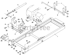 Cub Cadet 481 (590-481-100) - Cub Cadet Sub-Frame Sub-Frame &amp; Mounting Brackets