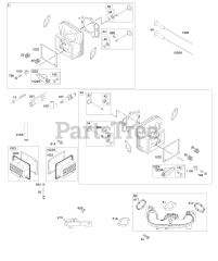 Briggs & Stratton 44U677-0004-G1 - Briggs & Stratton Vertical Engine Cylinder Head, Intake Manifold
