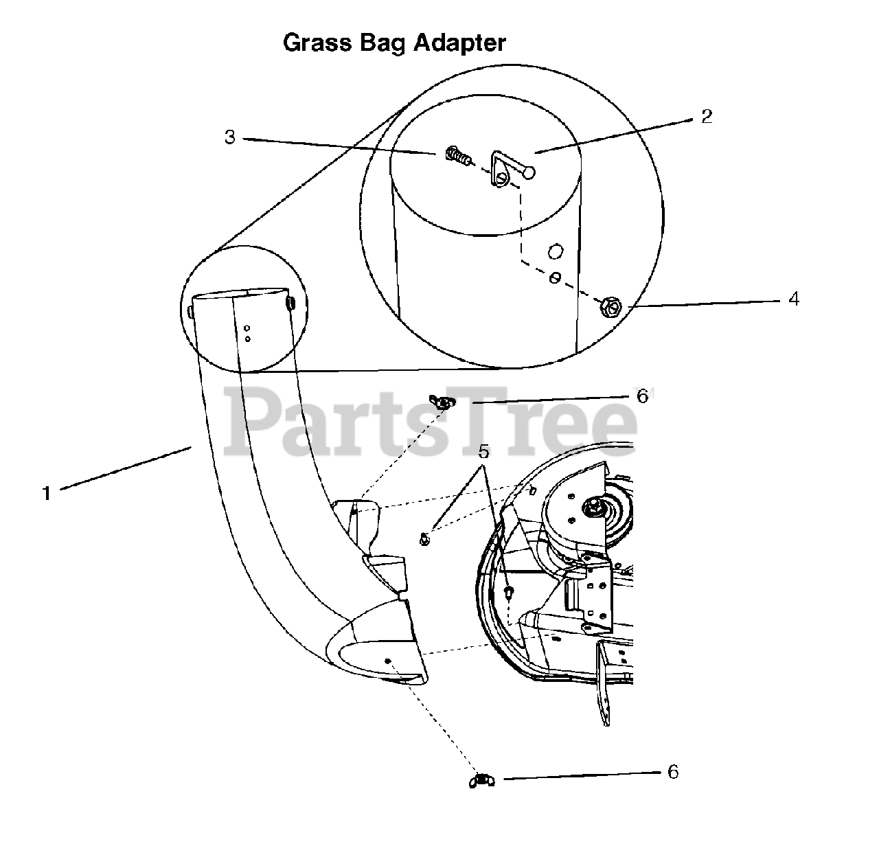Murray 7600070 - Murray 46" & 52" Triple Bag Catcher GRASS BAG DECK