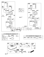 Briggs & Stratton 12D296-0113-E1 - Briggs & Stratton Horizontal Engine Carburetor, Fuel Supply
